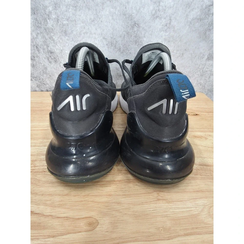 Nike Air Max 270 Running Shoes Mens 10 Anthracite Industrial Blue Sneakers *